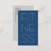 Modern Blue Professional Fitness Business Card (Front/Back)