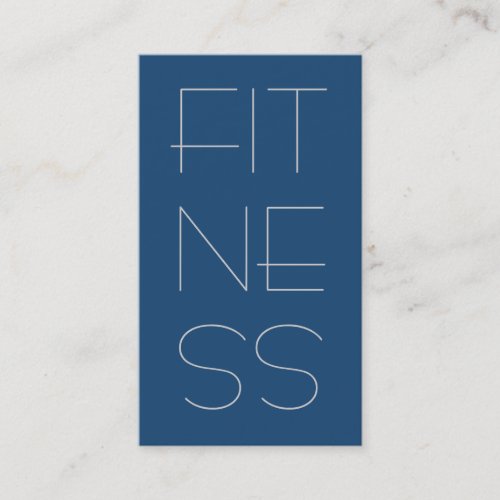 Modern Blue Professional Fitness Business Card