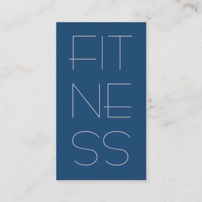 Modern Blue Professional Fitness Business Card (Front)