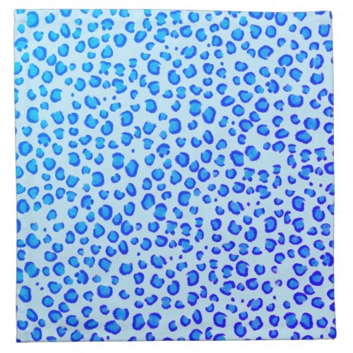 Modern Blue Purple Leopard Pattern Animal Print Cloth Napkin