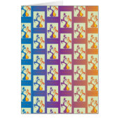 Modern Blue, purple, orange Tulip Couple Floral (Front)