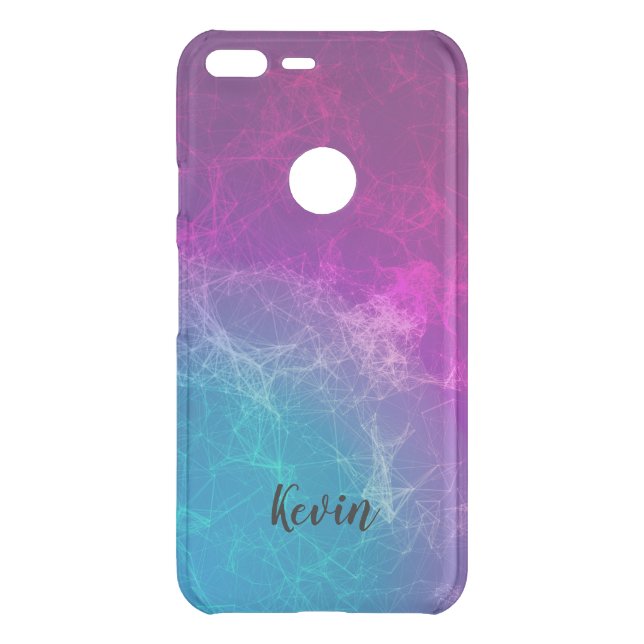 Modern Blue & Purple Polygonal Background Uncommon Google Pixel XL Case (Back)