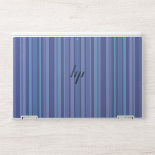 Modern Blue Purple Stripe HP Laptop Skin