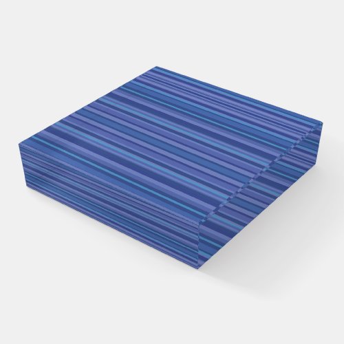 Modern Blue Purple Stripe Paperweight