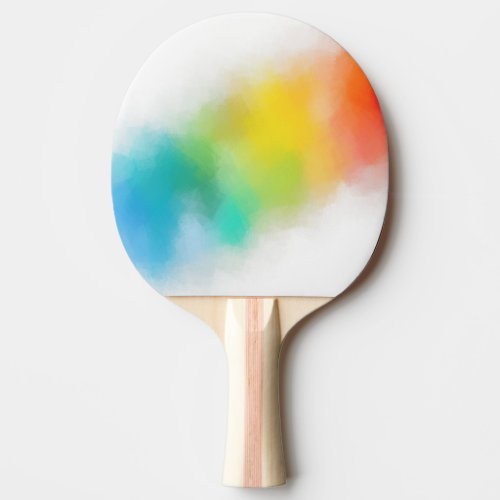 Modern Blue Purple Yellow Green Pink Red Rainbow Ping Pong Paddle