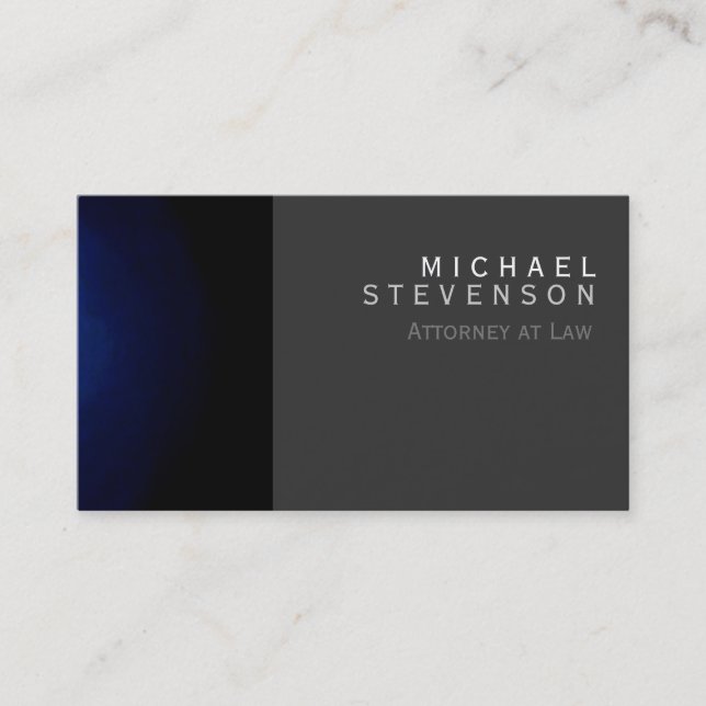 Modern Blue Red Attorney at Law Business Card (Front)