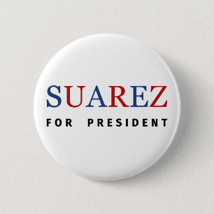 Modern Blue Red Francis Suarez for President Button