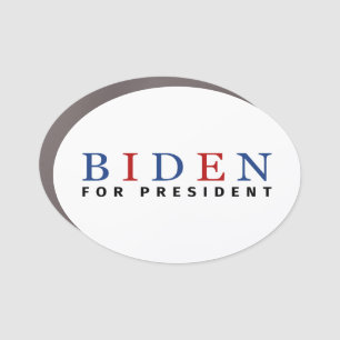 Modern Blue Red Joe Biden for President Car Magnet