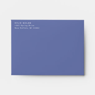 Modern Blue Return Address Typography Envelope