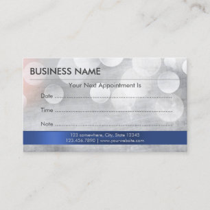 Modern Blue Ribbon Appointment Business Cards