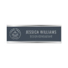 Modern Blue Silver Business Logo