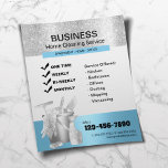 Modern Blue & Silver Home Cleaning Housekeeping Flyer<br><div class="desc">Modern Blue & Silver Home Cleaning House Keeping Service Flyers.</div>