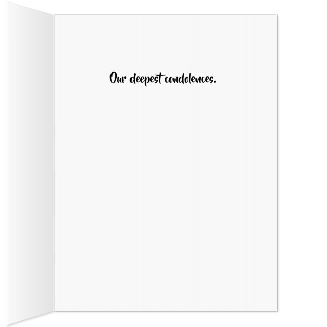 Modern Blue Sky Condolence Card (Inside (Right))