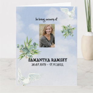 Modern Blue Sky Condolence Card