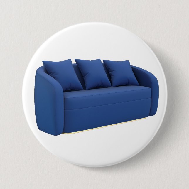 Modern blue sofa  button (Front)