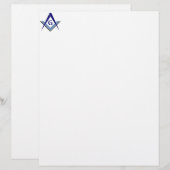 Modern Blue Square & Compasses (Front/Back)