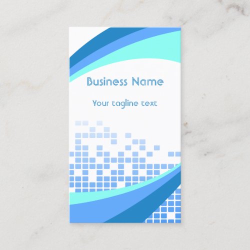 Modern Blue Squares Abstract Business Card Template