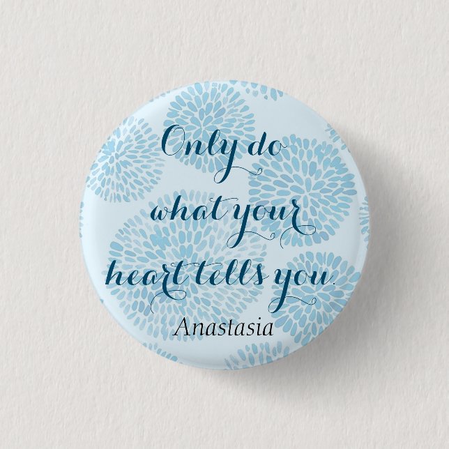 Modern Blue Stain Button (Front)