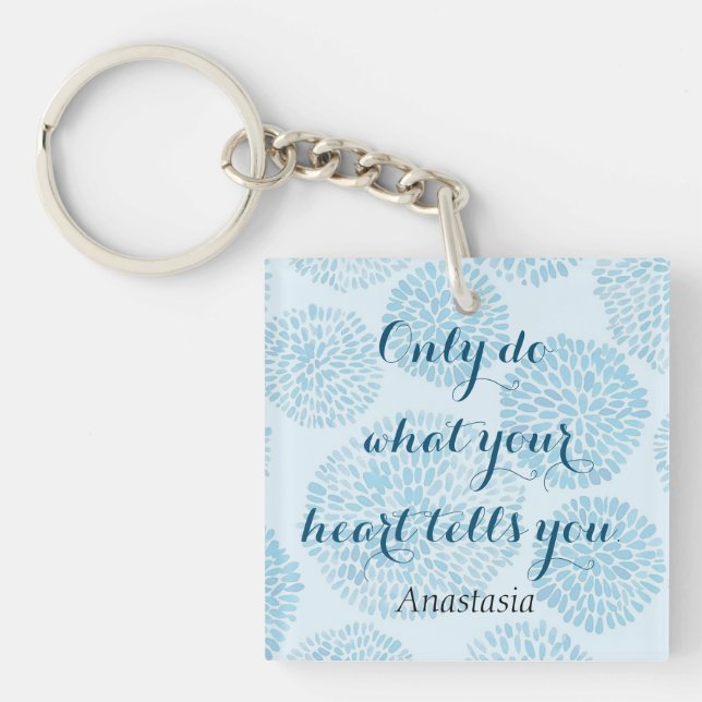 Modern Blue Stain Keychain (Front)