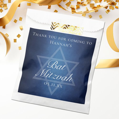 Modern Blue Star of David Formal Bat Mitzvah Party