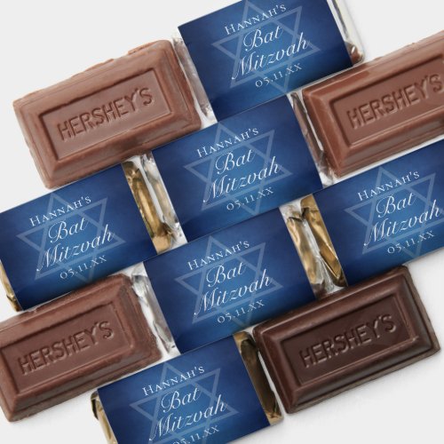 Modern Blue Star of David Formal Bat Mitzvah Party Hersheys Miniatures