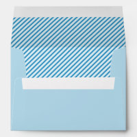 Modern Blue Stripes Envelope