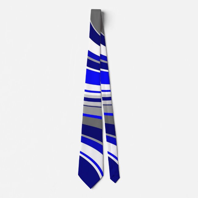 Modern Blue Swirls Neck Tie (Front)