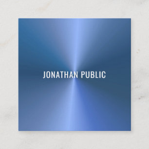 Modern Blue Template Professional Elegant Simple Square Business Card