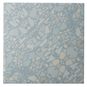 Modern Blue Terrazzo Effect Tile