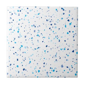 Modern Blue Terrazzo Pattern Ceramic Tile