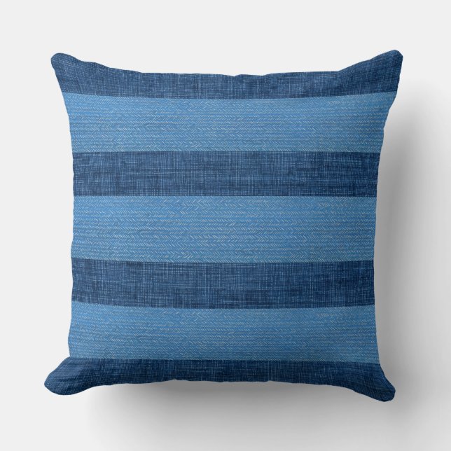 Modern Blue Throw Pillow (Front)