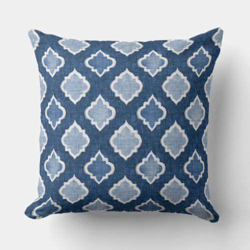 Modern Blue Throw Pillow