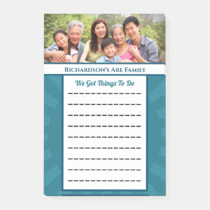 Modern Blue To Do List Personalize Family Post-it Notes