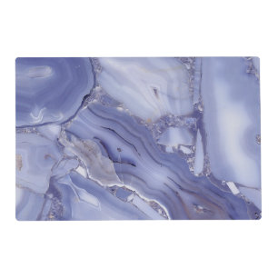 Modern Blue to Gray Reversible Faux Marble Placemat