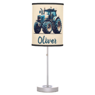 Modern Blue Tractor Table Lamp