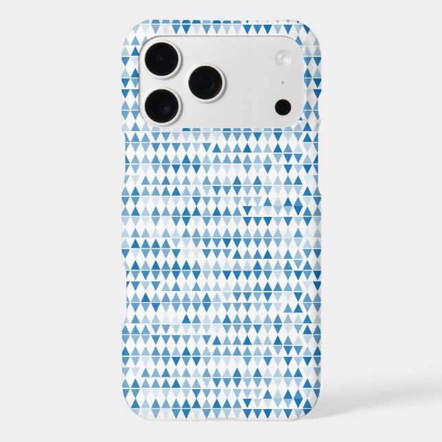Modern Blue Triangle Geometric – Minimalist  Case-Mate iPhone Case (Back)