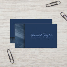 Modern Blue velvet texture Business Card