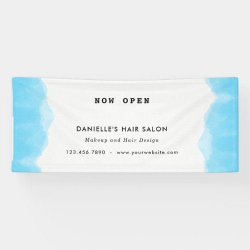 Modern Blue Watercolor Fashion Business Banner