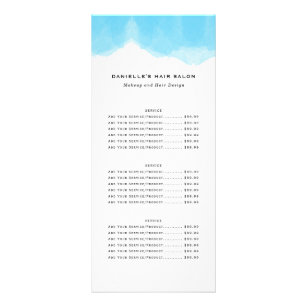 Modern Blue Watercolor Fashion Business Rack Card