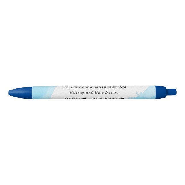 Modern Blue Watercolor Fashion Pen (Front)