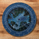 Modern Blue Watercolor Text Trendy Quote Dart Board<br><div class="desc">Immerse yourself in a unique blend of modern design and classic literature with this striking Shakespeare-themed dartboard. The piece features a deep, rich blue color palette accented with an enchanting watercolor night sky, where subtle stars twinkle against the dark canvas. The elegant typography wraps gracefully around the board, showcasing the...</div>
