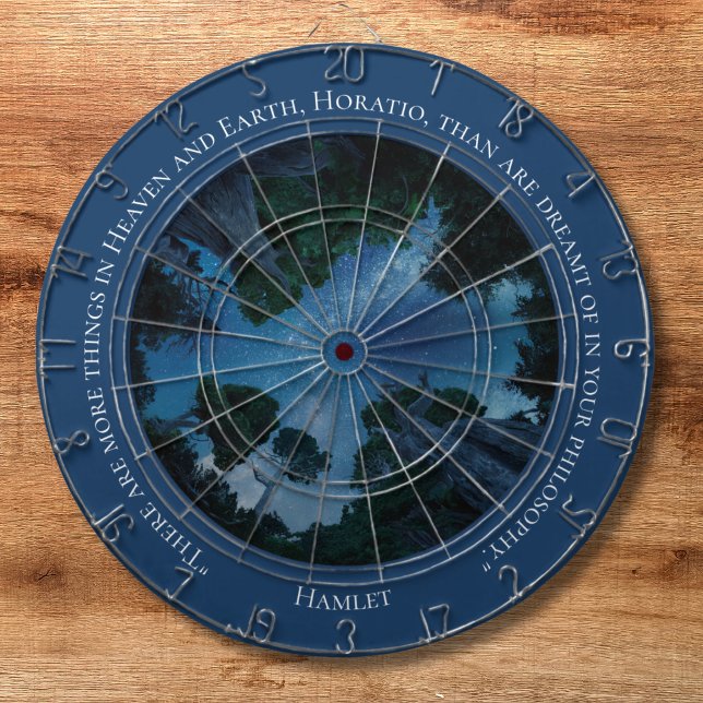 Modern Blue Watercolor Text Trendy Quote Dart Board (Creator Uploaded)