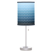 Modern Blue Wave Pattern Gradient Table Lamp (Left)