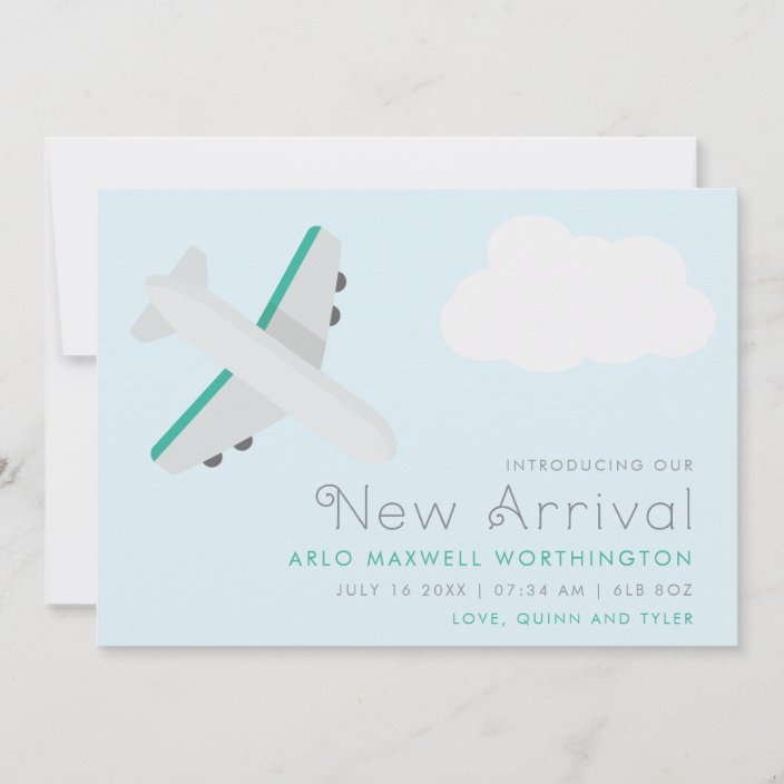 airplane baby announcement