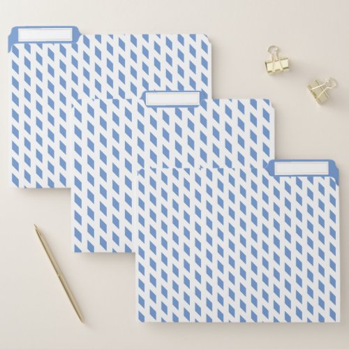 Modern blue white diamond weave  geometric chic file folder