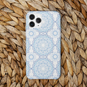 Modern Blue White Mandala  iPhone 13 Case