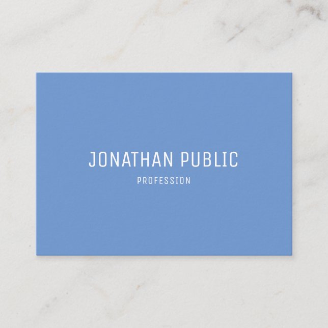 Modern Blue White Professional Elegant Template Business Card (Front)