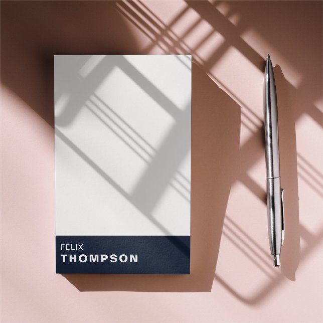 Modern Blue & White Professional Monogram Post-it Notes (Creator Uploaded)