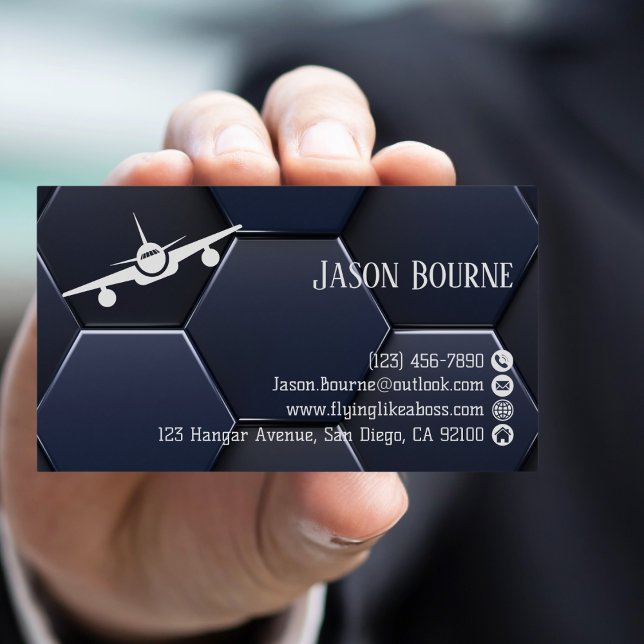 Modern Blue White Professional QR Code Business Card (Creator Uploaded)