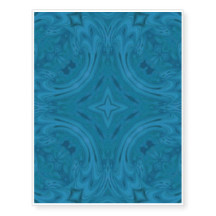 Modern Blue wood Pattern Temporary Tattoos